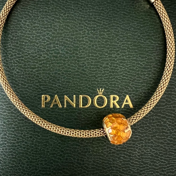 Pandora Shine Golden Honey Warm Yellow Enamel Charm - Picture 2 of 8